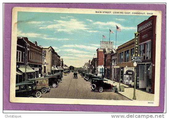 Main Street, Conneaut, Ohio.  1910-20s - Akron