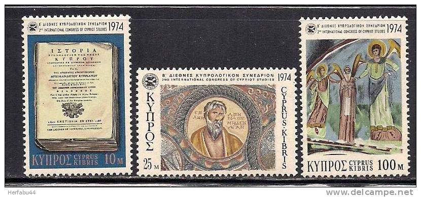 Cyprus     Congress Of Cipriot Stdies    Stamps    SC# 419-21 MNH** - Unused Stamps