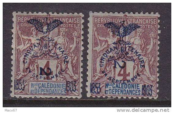 New Caledonia  82  VARIETY Numbers   * - Unused Stamps