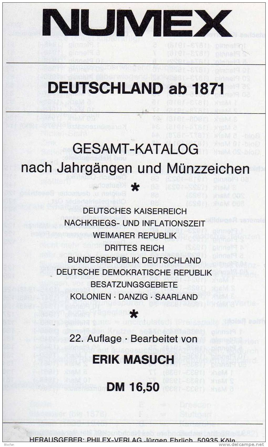 Numex Münzen-Katalog Deutschland 2000 Antiquarisch 8€ Für Münzen In Numis-Briefen Coins Catalogue Of Germany - Literatur & Software