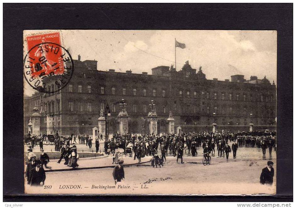 UK London Londres, Buckingham Palace, Bien Animée, Ed LL 280, 1911 - Buckingham Palace