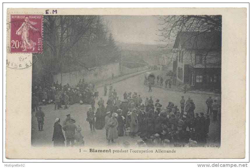 (54) BLAMONT Pendant L´Occupation Allemande 1914- 1918. 1934 Réf. 1. Très Belle Animation. Dos Vert. Bon état. - Blamont