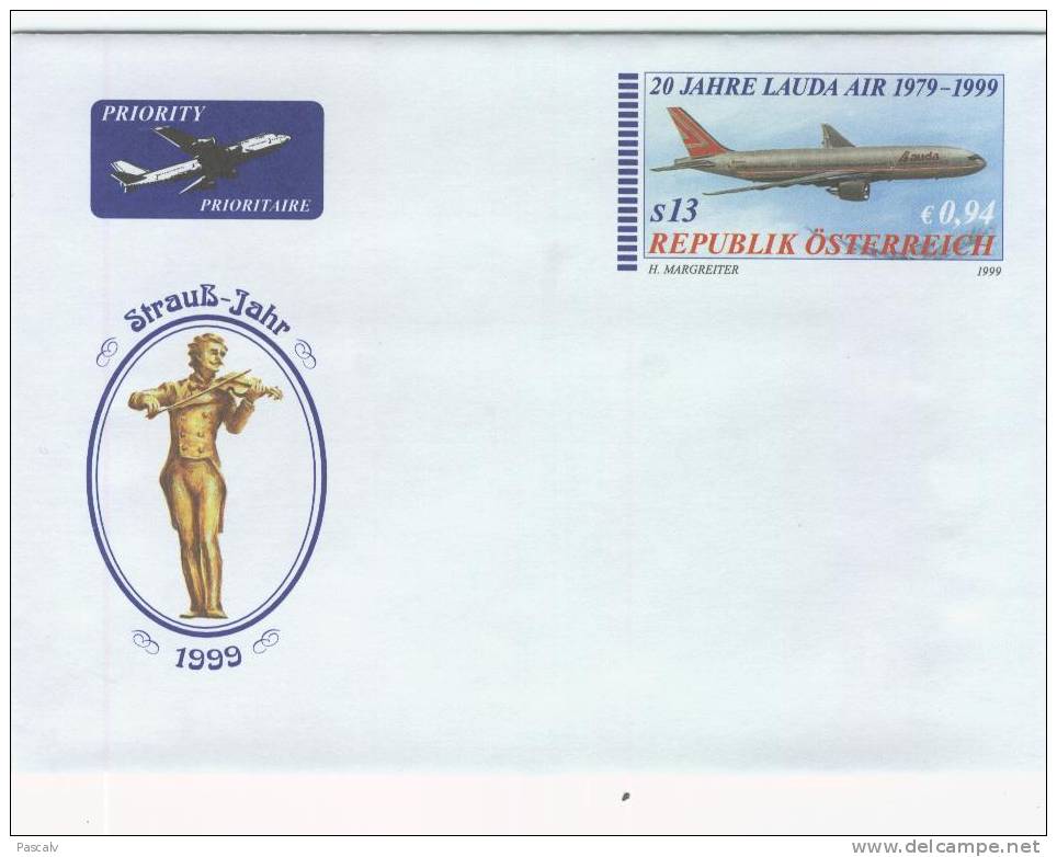 Autriche Prêt à Poster Neuf Avion Compagnie Lauda Air - Airplanes