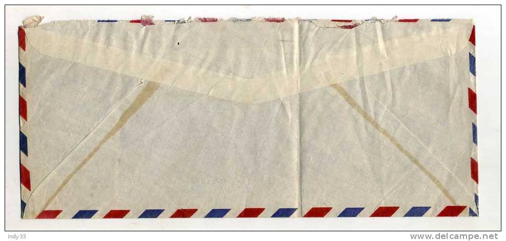 - ETATS-UNIS . AFFRANCHISSEMENT COMPOSE SUR COURRIER DES N.U. NEW-YORK DE 1957 POUR LA FRANCE - Airmail