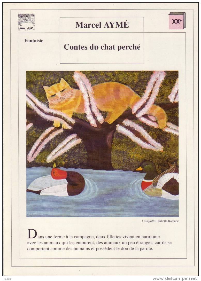 Fiche De Lecture Sur "Contes Du Chat Perché", De Marcel Aymé - Lesekarten