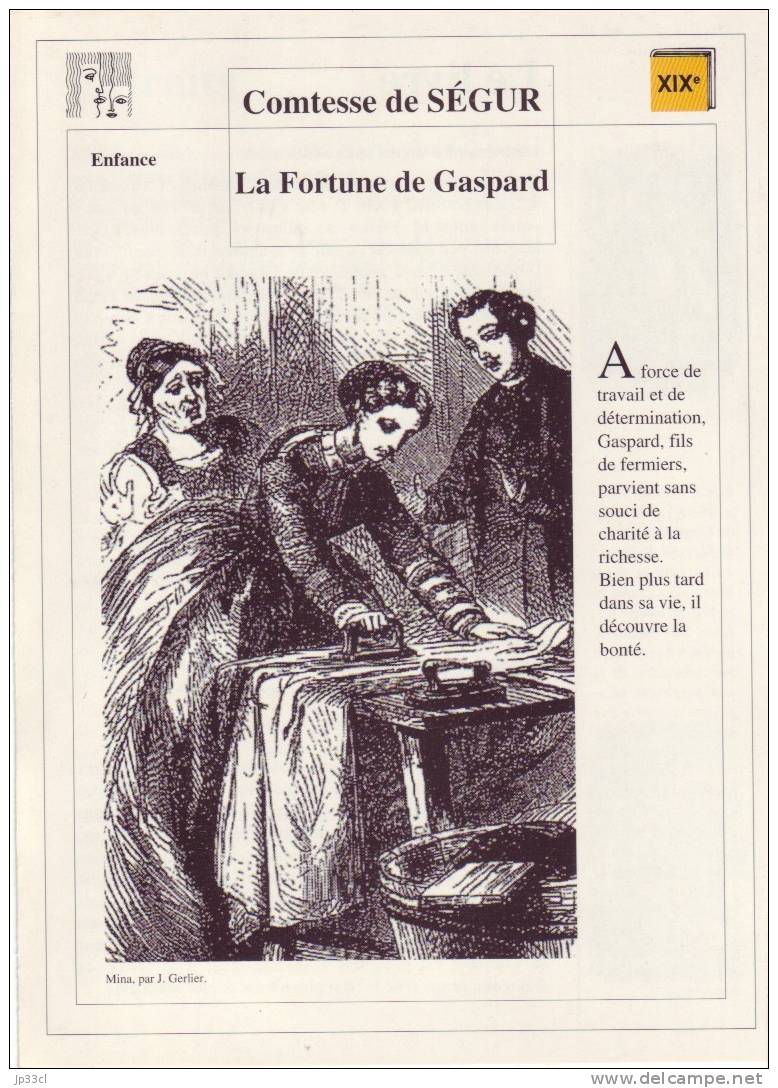 Fiche De Lecture Sur "La Fortune De Gaspard", De La Comtesse De Ségur - Fiches Didactiques