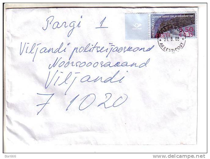 GOOD ESTONIA Postal Cover 2008 - Good Stamped: Hirvepark 2007 With Viljandi Cancel - Estonia