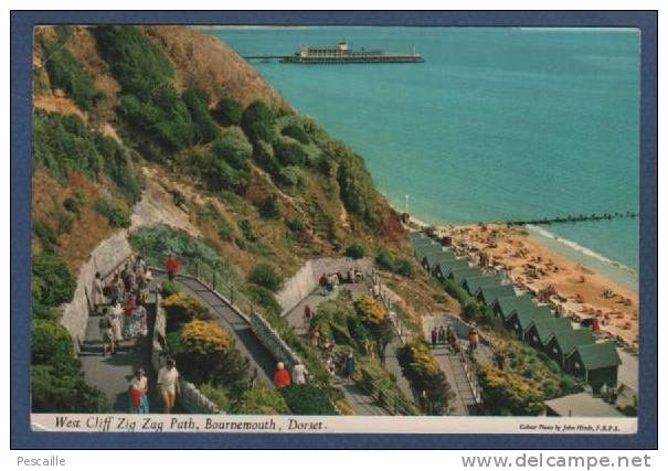 DORSET - CP WEST CLIFF ZIG ZAG PATH BOURNEMOUTH - ANIMATION - COLOUR PHOTO BY JOHN HINDE FRPS - Bournemouth (a Partire Dal 1972)