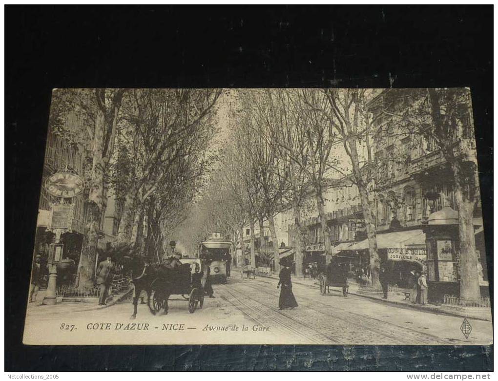 NICE -COTE D'AZUR - AVENUE DE LA GARE - 06 ALPES MARITIMES - Transport Urbain - Auto, Autobus Et Tramway