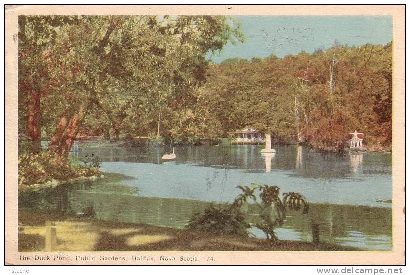 Halifax Nova Scotia NS - Duck Pond Gardens - Jardins - PECO #74 - Circulée En 1949 - Halifax