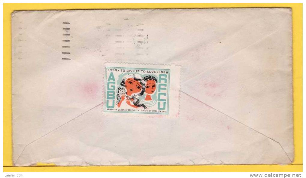 - Cover Air Mail From NEW YORK To  Marseille France - 3 Nice Post Stamps - 1958, Wih Two Other Rare Stamps . - Autres & Non Classés