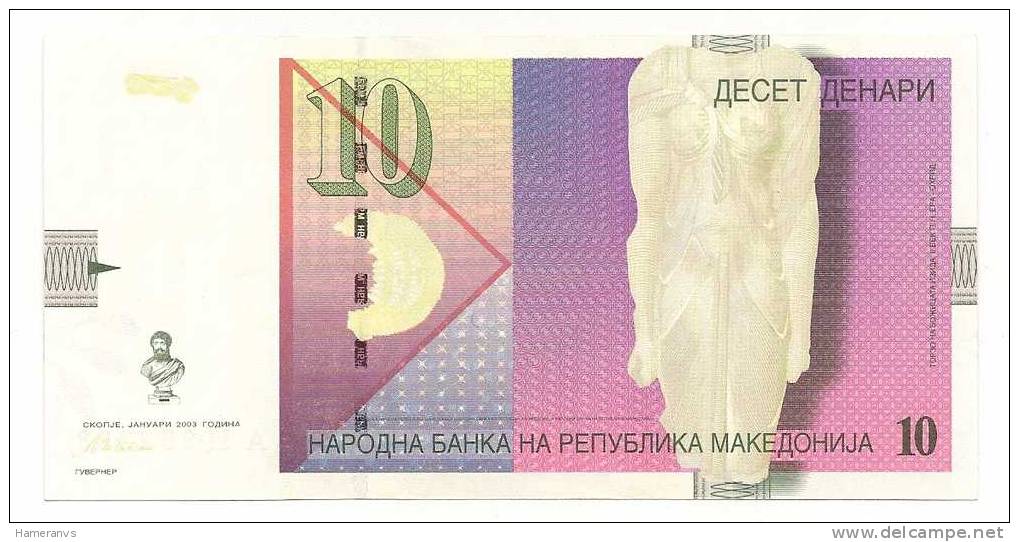 Macedonia 10 Dinari 2003 UNC - Noord-Macedonië