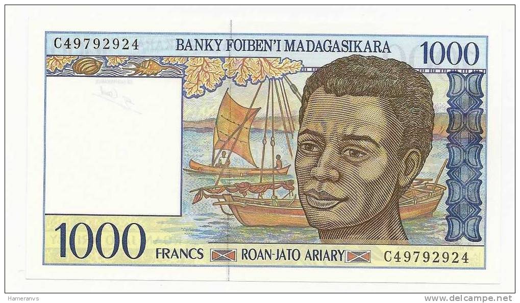 Madagascar 1000 Franchi 1994  UNC - P.76 - Madagascar