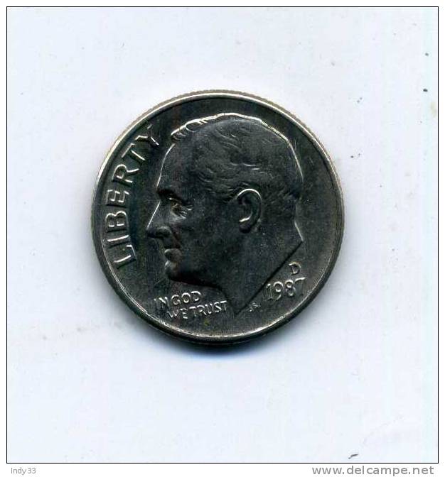 - MONNAIE ETATS-UNIS 1946... . ONE DIME 1987 - 1946-...: Roosevelt