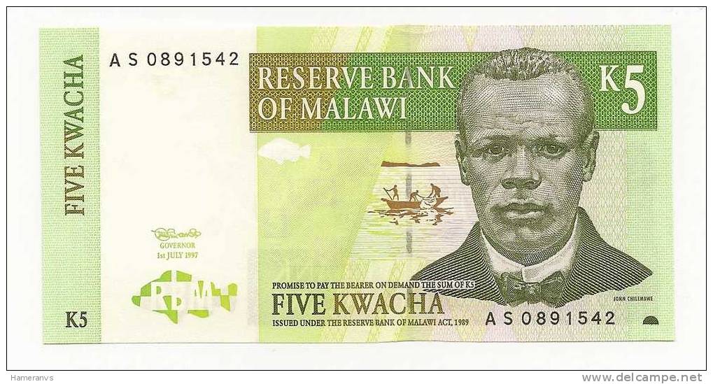 Malawi 5 Kwacha 1997  UNC - P.36 - Malawi