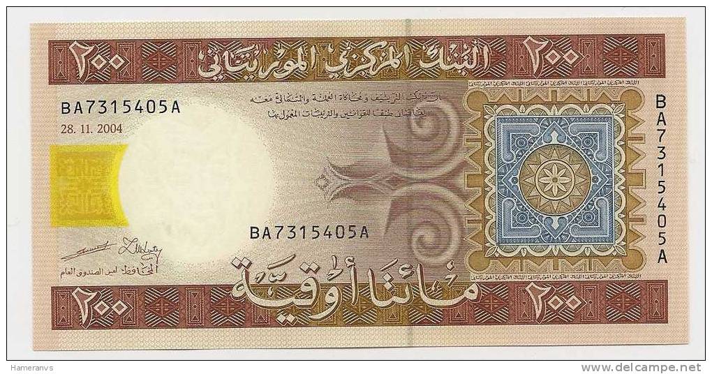 Mauritania 200 Ouguiya  2004  UNC - P.11 - Mauritanie