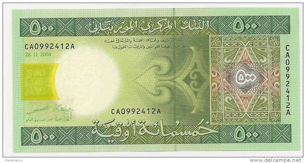 Mauritania 500 Ouguiya  2004  UNC - P.12 - Mauritania