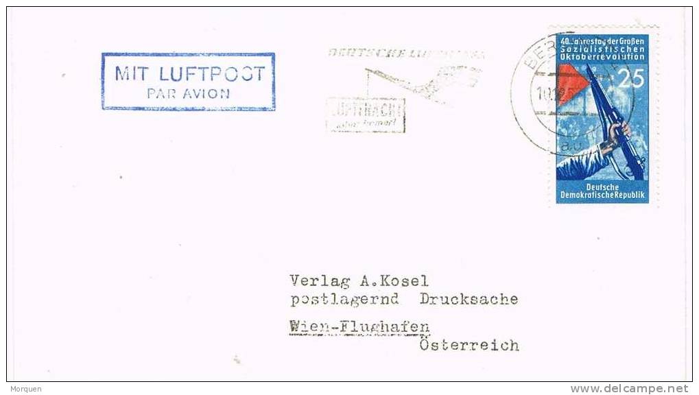 5586. Carta Aerea BERLIN 1957. Deutsche Lufthansa - Brieven En Documenten