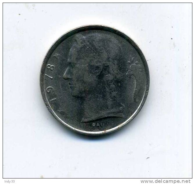 - MONNAIE BELGIQUE 1951/93 . 5 F. 1978 - 5 Francs