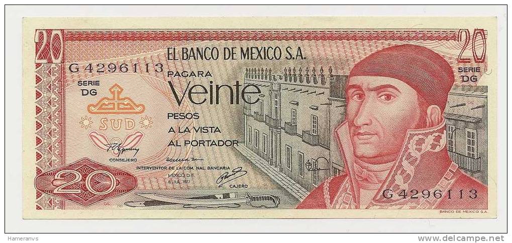 Messico 20 Pesos 1977  UNC - P.64d - Mexique