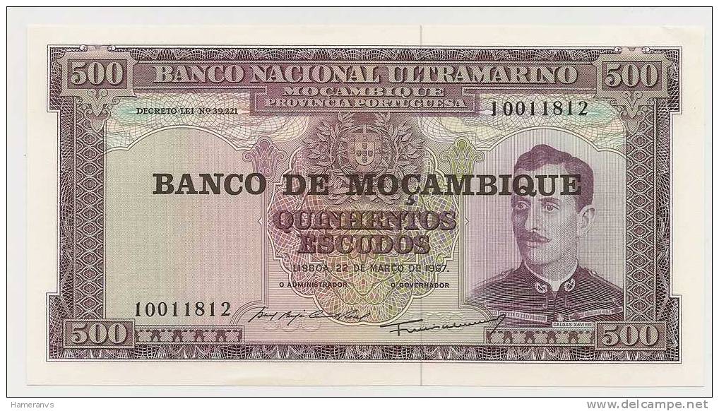 Mozambico 500 Escudos 1976  UNC - P.118 - Mozambique