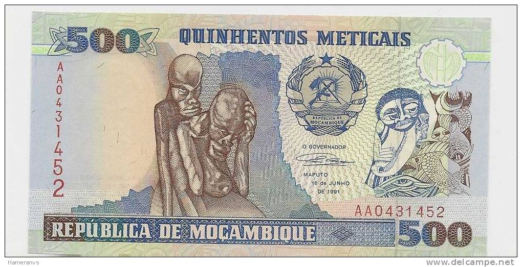 Mozambico 500 Meticais 1991 UNC - P.134 - Moçambique
