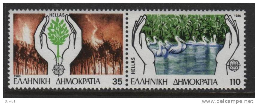 Greece, Scott # 1569a MNH Pair Europa, 1986 - Unused Stamps