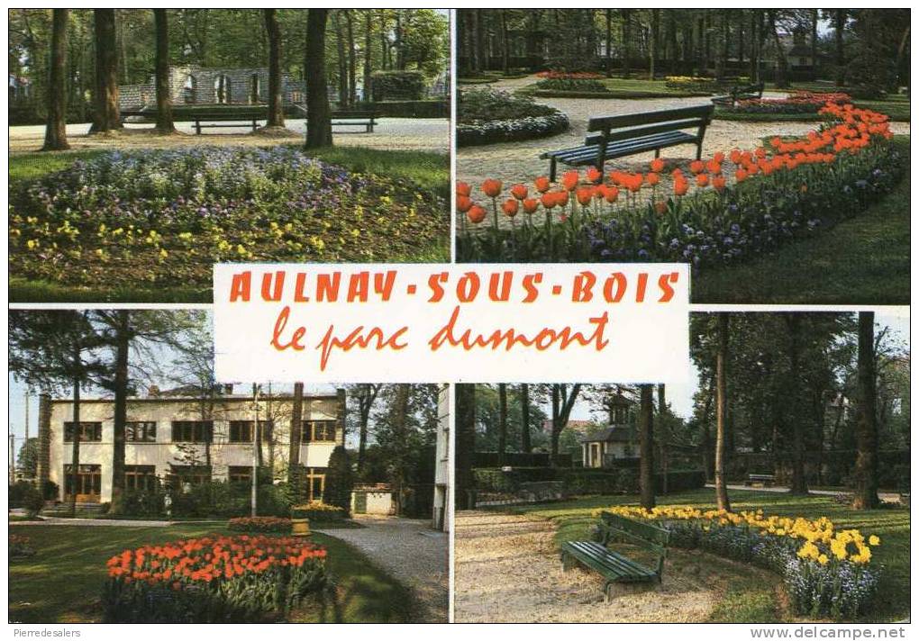 93 - AULNAY SOUS BOIS - Parc Dumont - Tulipes - Massifs - Multivues - Seine Saint Denis - Aulnay Sous Bois