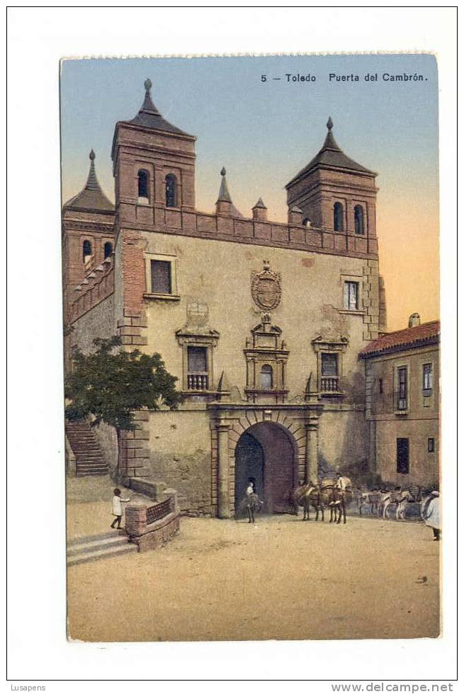 OLD FOREIGN 3676 - ESPAÑA - TOLEDO - PUERTA DEL CAMBRÓN - BURROS - La Coruña