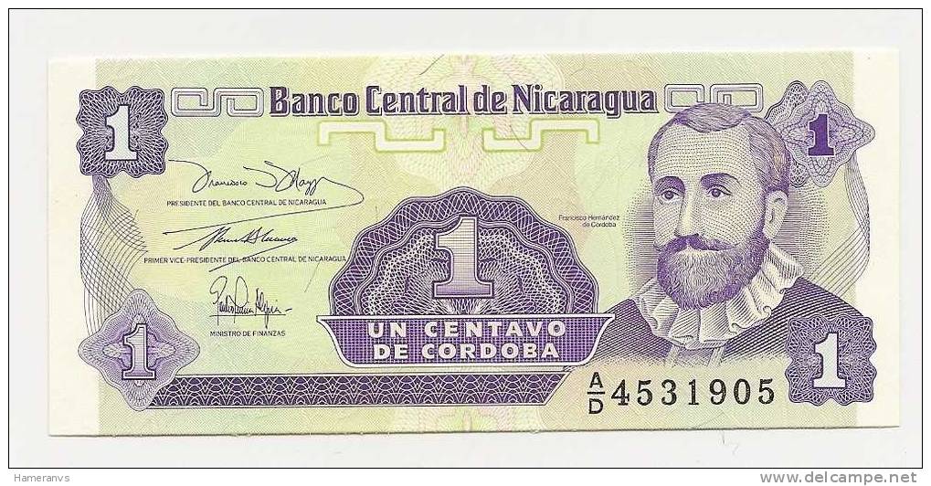 Nicaragua 1 Centavo 1991 UNC - P.167 - Nicaragua