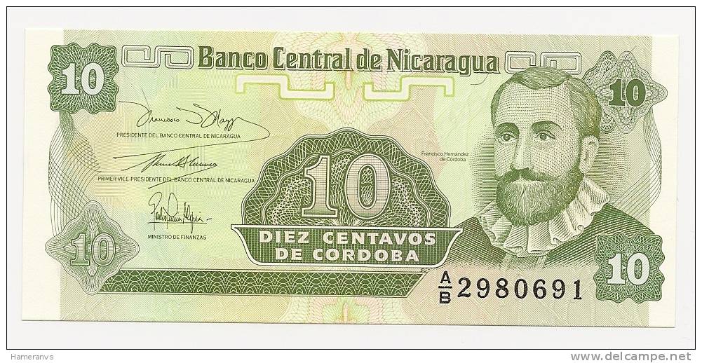 Nicaragua 10 Centavos 1991 UNC - P.169 - Nicaragua