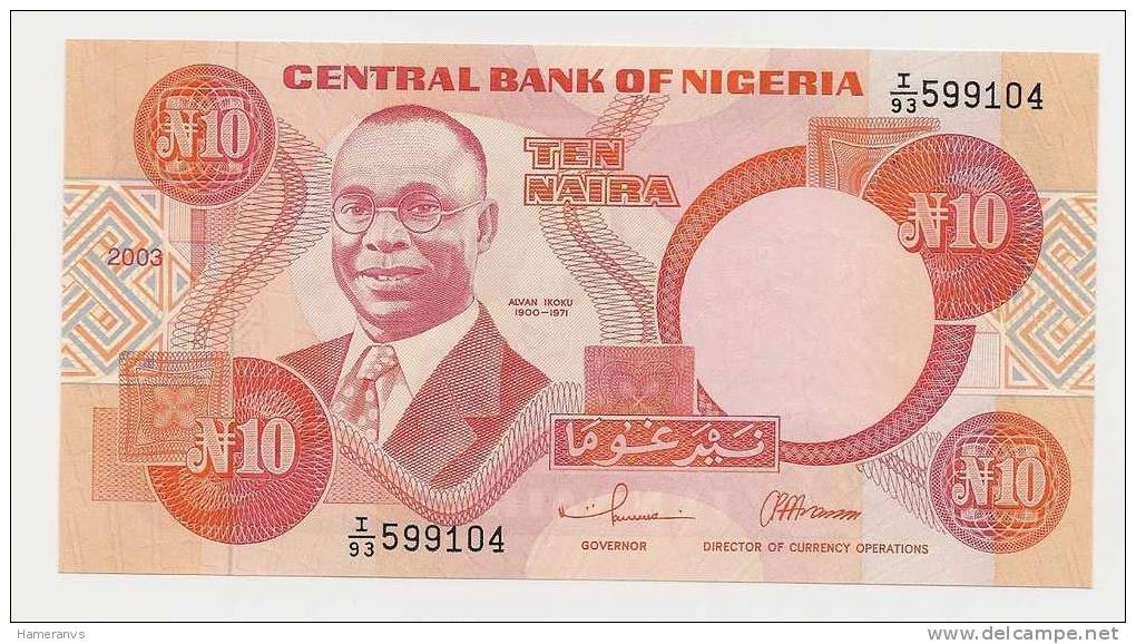 Nigeria 10 Naira 2003 UNC - Nigeria