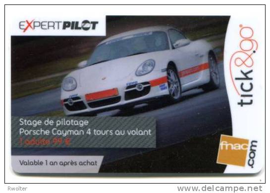 @+ Carte Cadeau - Tick & Go : SPORT - STAGE PILOTAGE - PORSCHE. - Tarjetas De Fidelización Y De Regalo