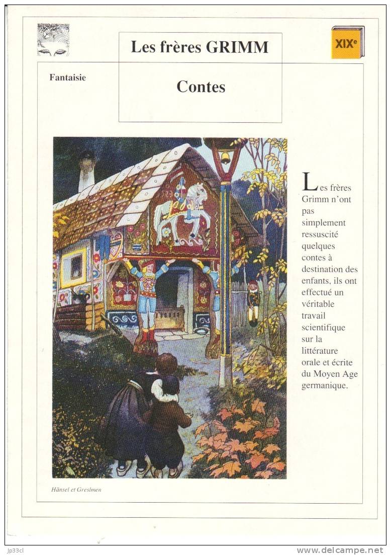 Fiche De Lecture Sur "Contes", Des Frères Grimm - Fichas Didácticas