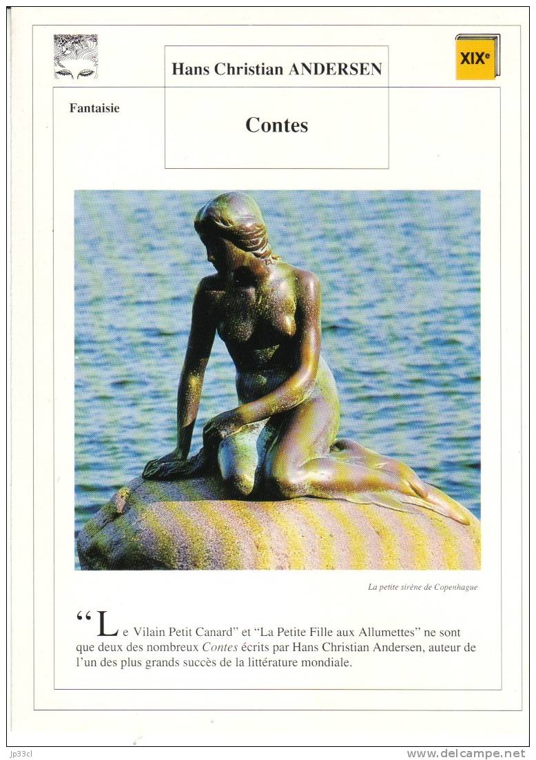 Fiche De Lecture Sur "Contes", De Hans Christian Anderden - Fiches Didactiques