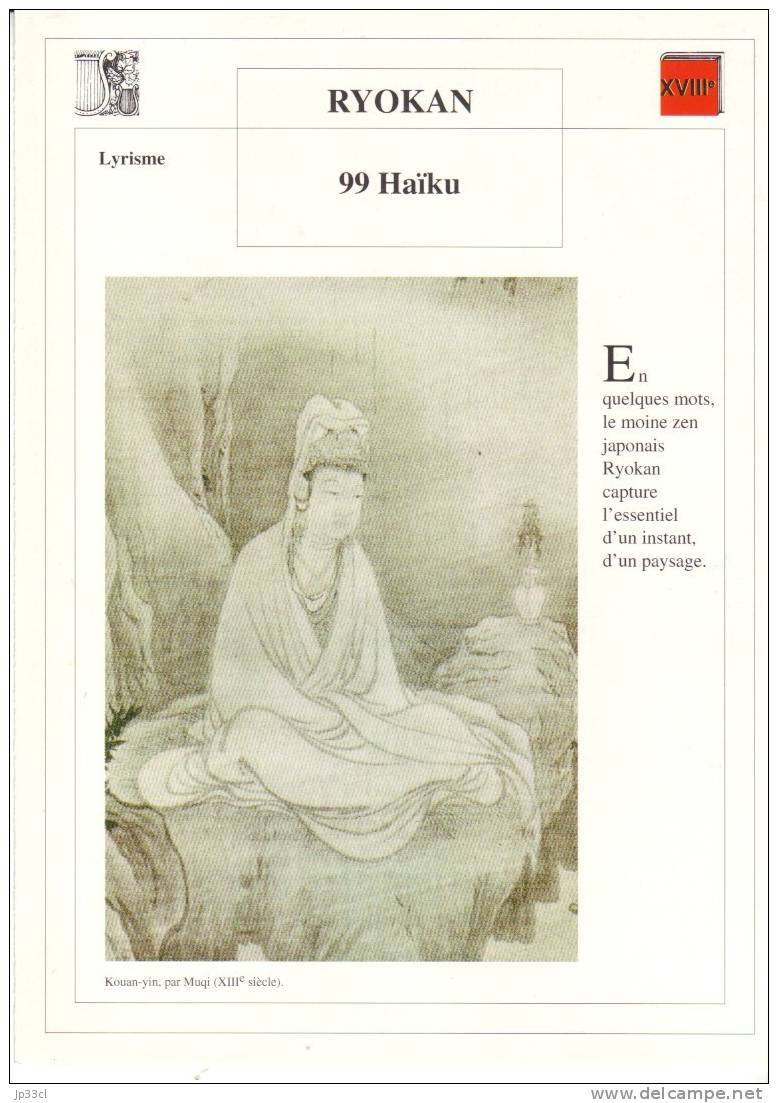 Fiche De Lecture Sur "99 Haïku" De Ryokan - Didactische Kaarten