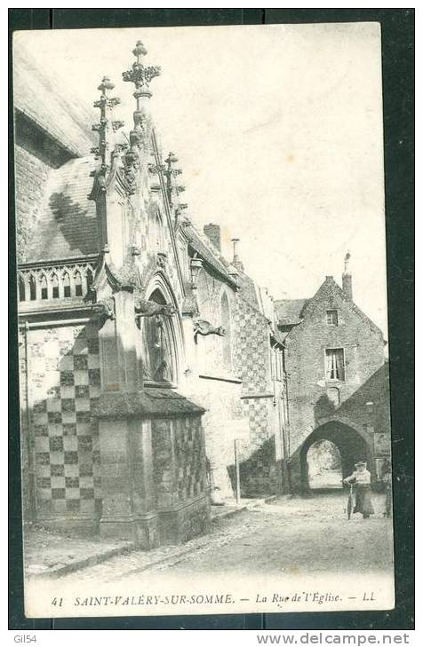 Saint Valéry Sur Somme - La Rue De L'église - Qj55 - Saint Valery Sur Somme