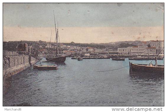 ALGERIE.MOSTAGANEM.LE PORT ET LE QUAI DE LA MARINE...cp Etat Voir Scan - Mostaganem