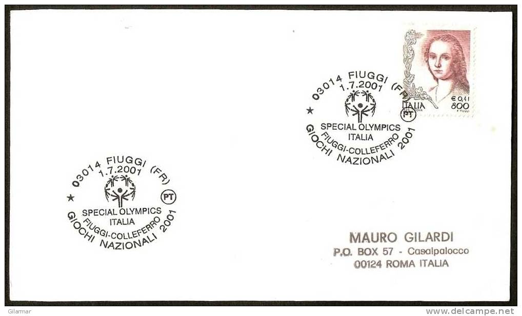 HANDISPORT - ITALIA FIUGGI 2001 - SPECIAL OLYMPICS ITALIA - FIUGGI / COLLEFERRO - GIOCHI NAZIONALI 2001 - CARD - Sport Voor Mindervaliden