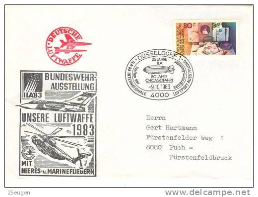 GERMANY 1983 HELICOPTERS / LUFTWAFFE COVER - Hélicoptères