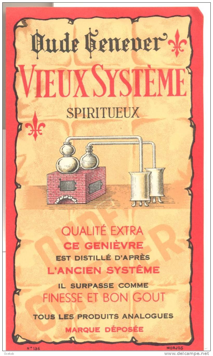 OUDE GENEVER  VIEUX SYSTEME  GENIEVRE - Alcohol