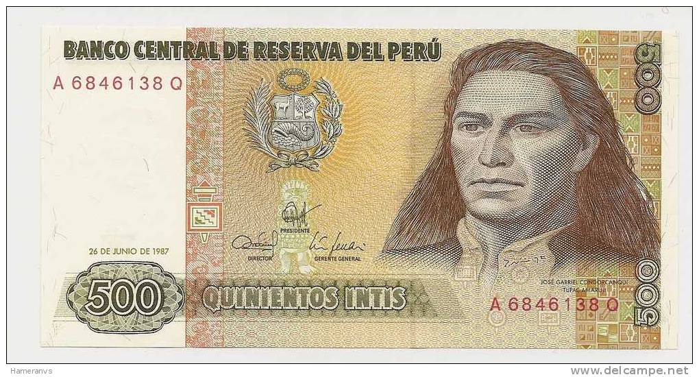 Perù 500 Intis 1987  UNC - P.134b - Pérou