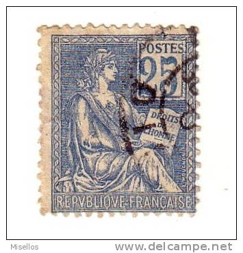 Nº 114  25 C. Azul De 1900-01 Cachet , - Usati