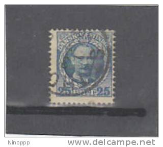 Danish West Indies-1907 King Frederik 25b Blue Used - Denmark (West Indies)