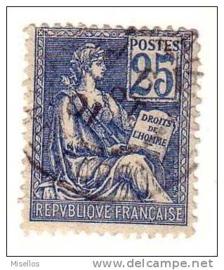 Nº 114  25 C. Azul De 1900-01 CacheT-- - Used Stamps