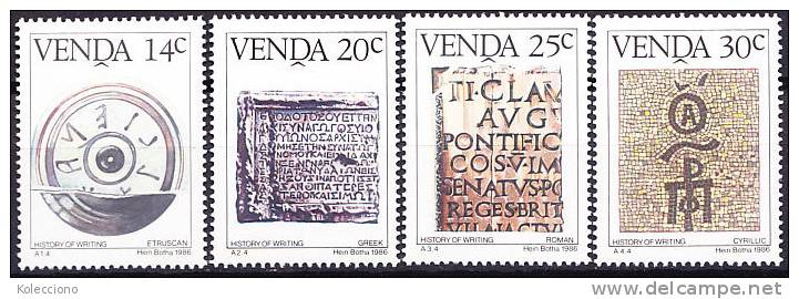 Venda 1986 Yv. 138/41 Writing History, Literature (V) MNH - Venda