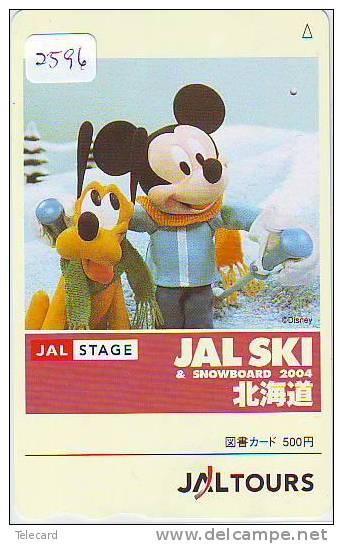 Télécarte DISNEY Japon (2596) JAPAN * Jal Ski * PHONECARD * TELEFONKARTE - Disney