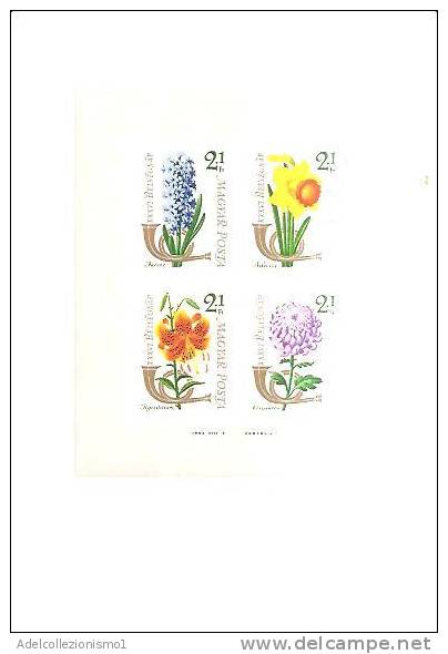 40867)foglio Serie Francobolli Ungheria Serie 1963 - Giornata Del Francobollo - Non Dentellato - Poststempel (Marcophilie)