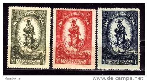 Liechtenstein 1920 N 40 / 42  Neuf X Serie Compl. - Unused Stamps