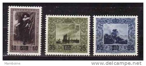 Liechtenstein 1954 N 288 / 90  Surchargé   Neuf X X  Serie Compl. - Unused Stamps
